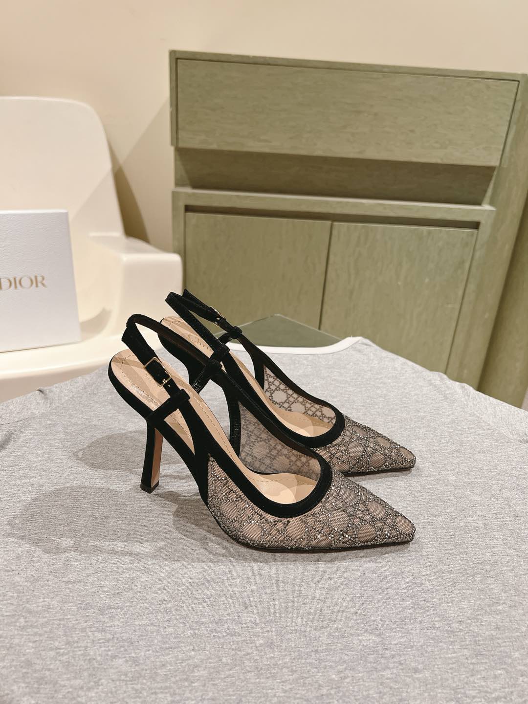 Dior early spring new diamond studded high heels