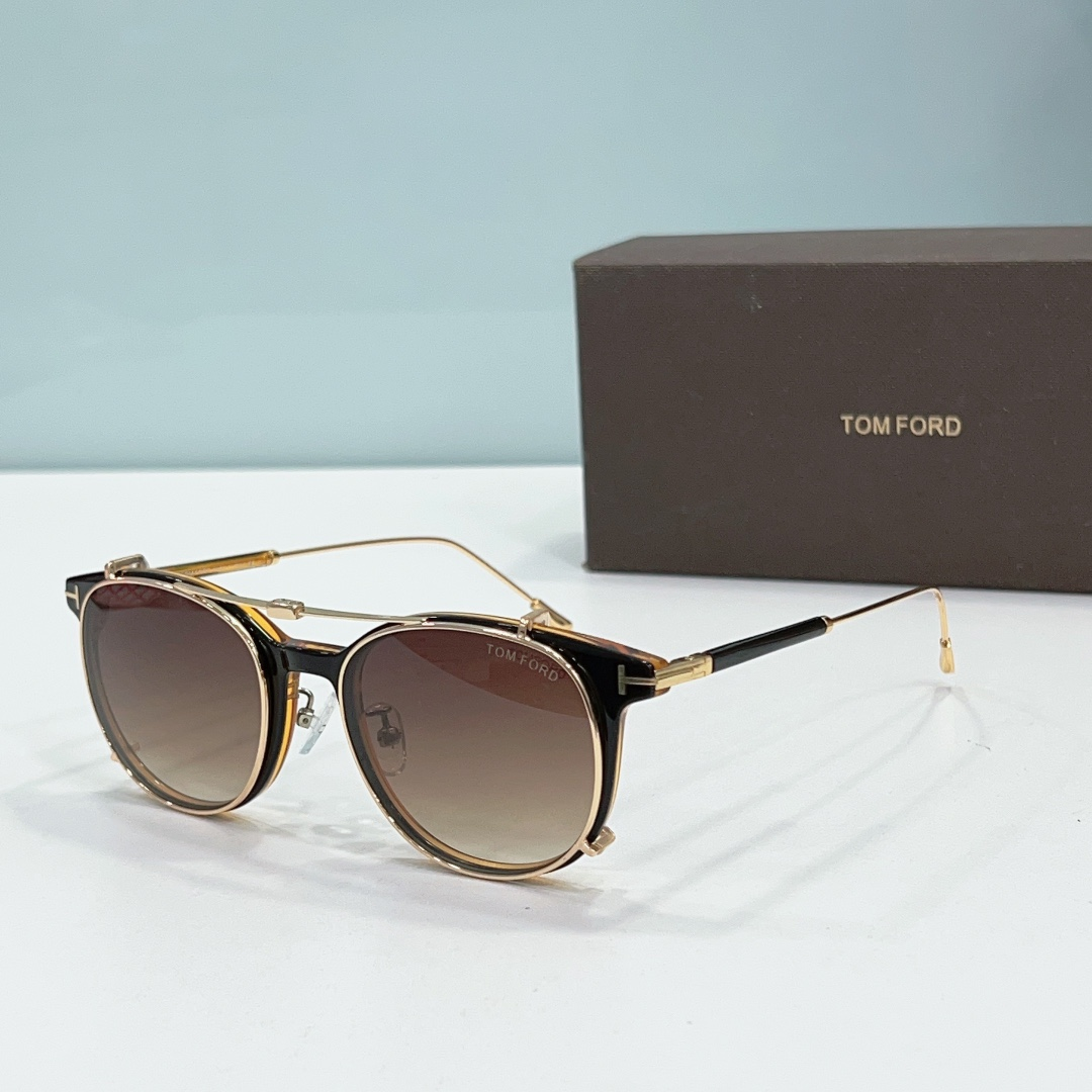 Tom Ford Round Metal Thin Frame Sunglasses Top Quality
