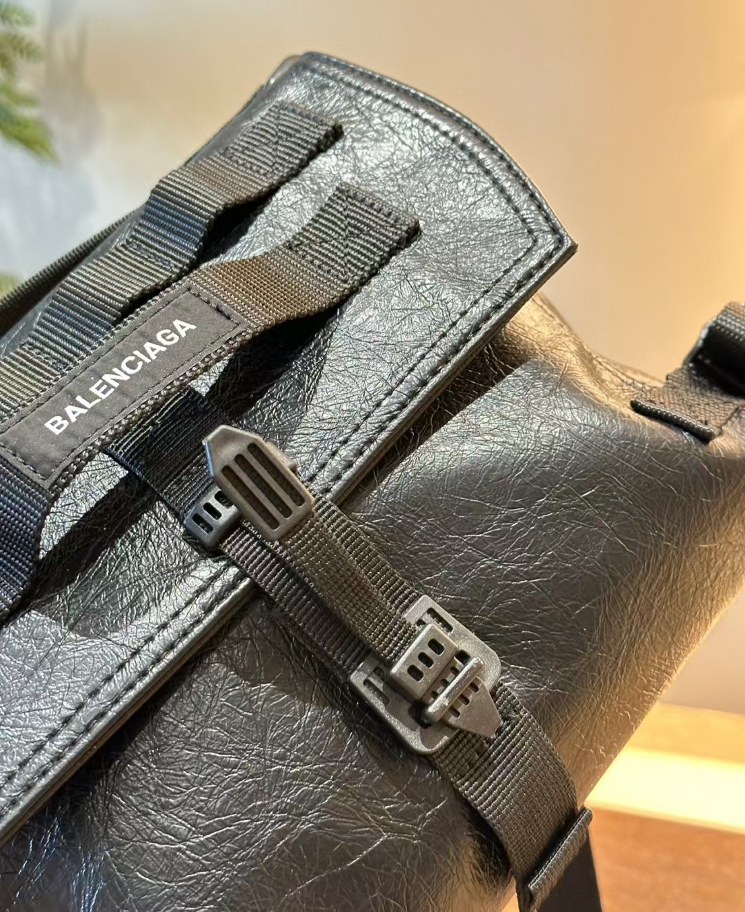 Balenciaga Classic washed pleated mailman bag