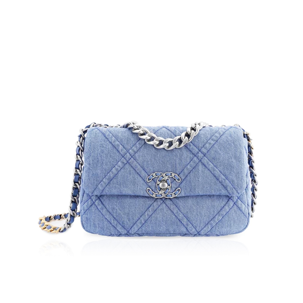 Chanel 19Bag Denim Canvas Handle Crossbody Bag