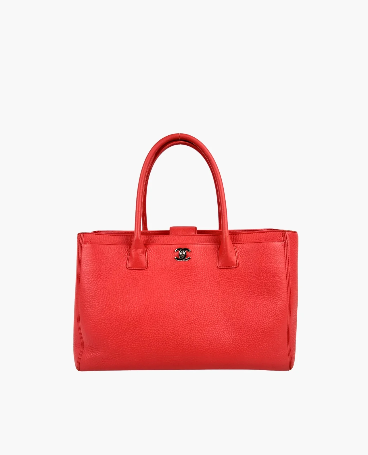 Chanel Executive Leather Tote Coral SHW