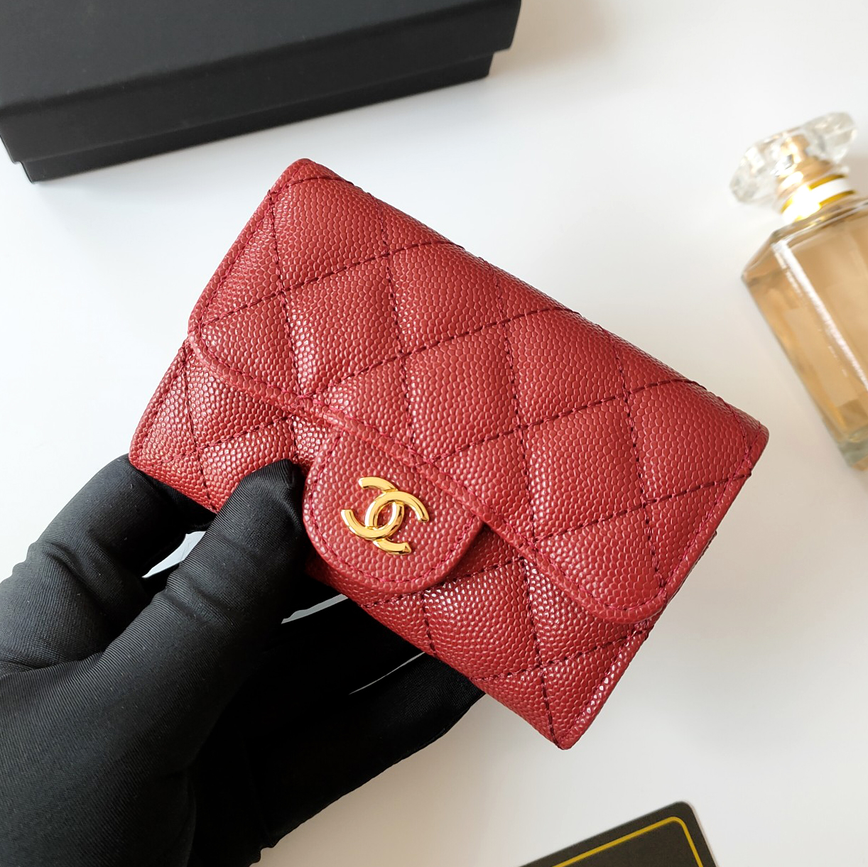 Chanel 23B Small Wallet-Red