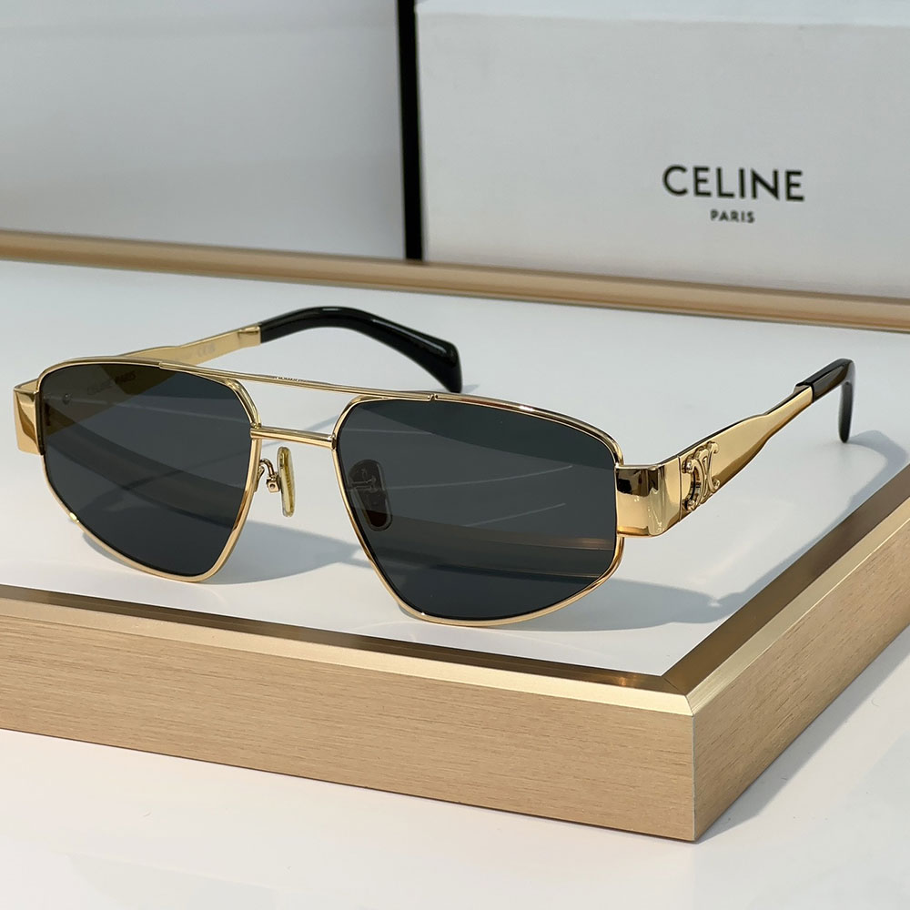 Celine  Metal logo Pattern  sunglasses Top quality