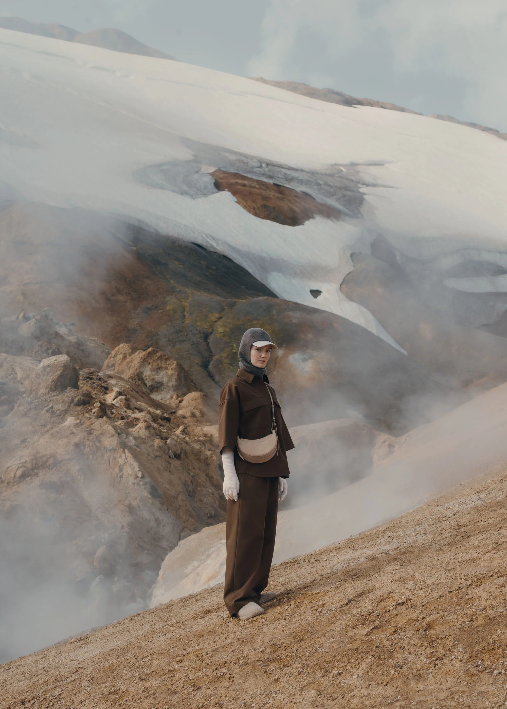 Polène Numéro Dix - Crocodile Nubuck Taupe