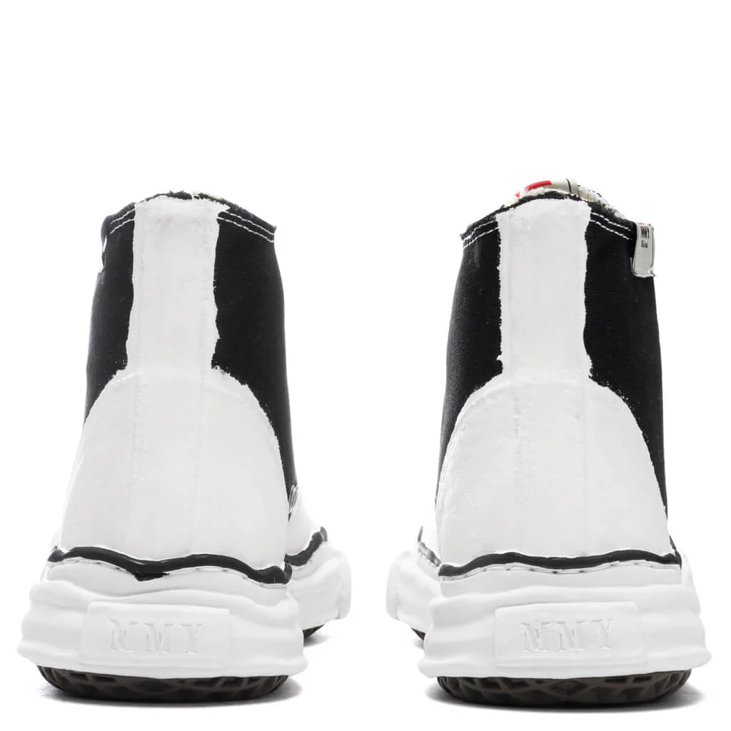 MIHARA YASUHIRO Peterson High OG Sole Rubber Painted Canvas Sneaker - Black/White