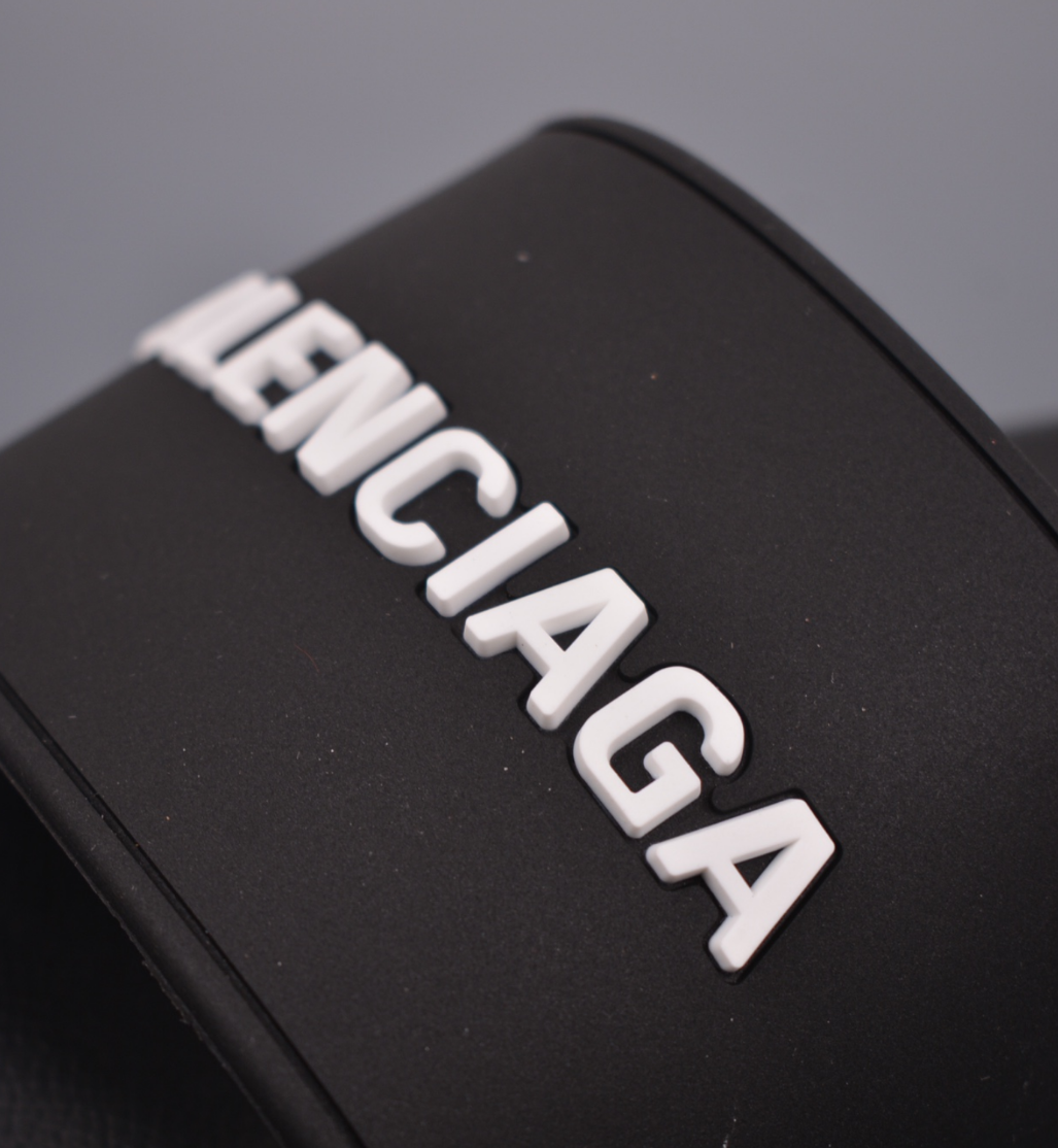 Balenciaga original cowhide black slippers