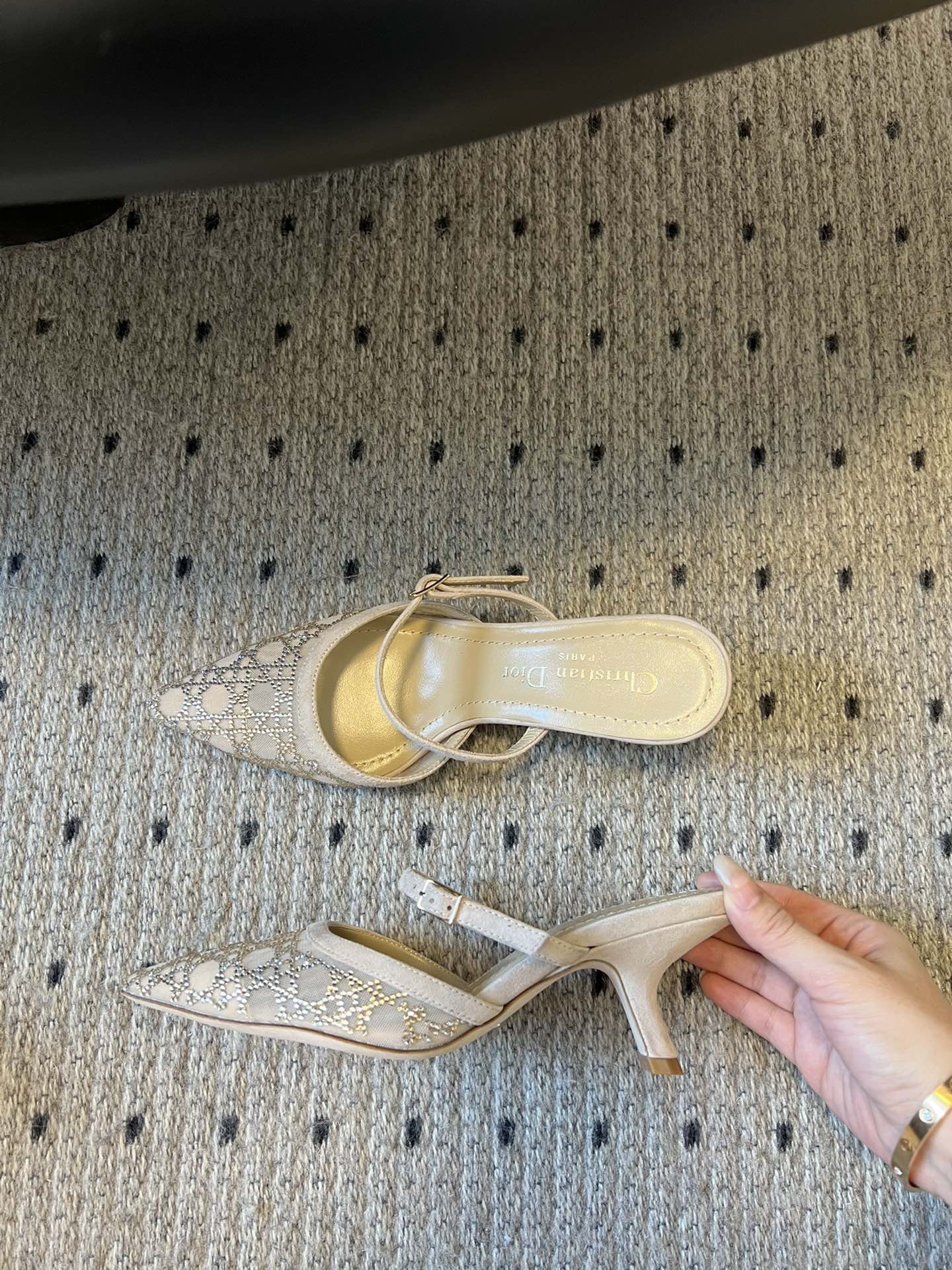 Dior early spring new diamond studded high heels