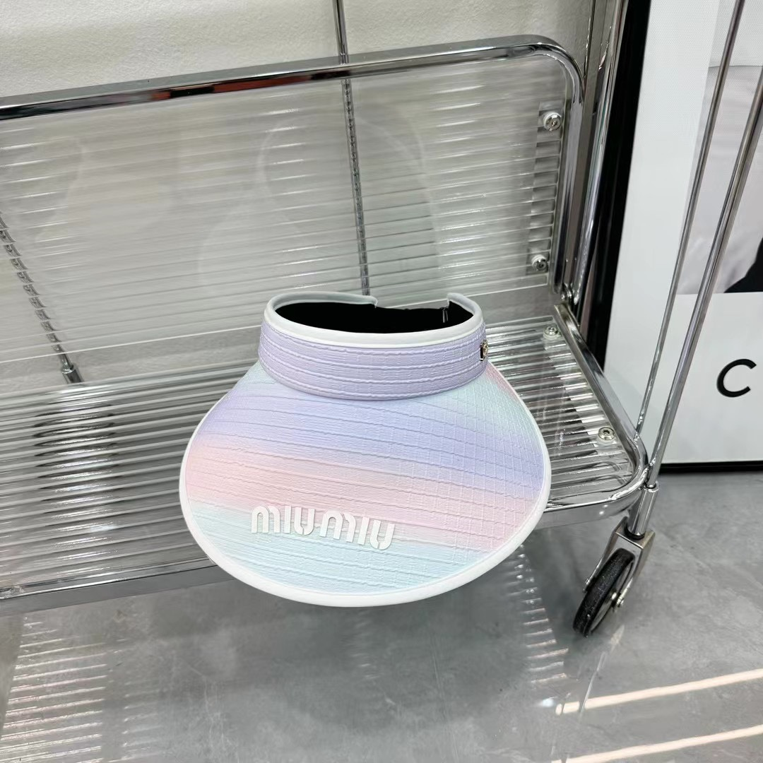 Miu Miu Interleaved Render Empty Top Hat  Sunhat