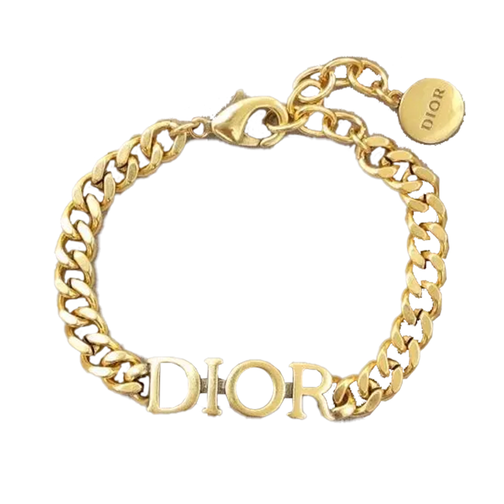 Christian Dior Metal Logo Bracelet Jewelry