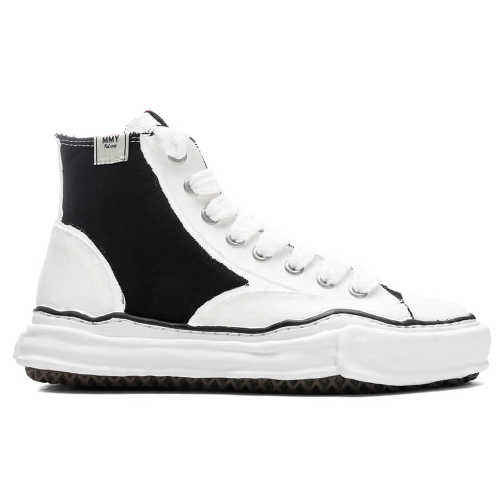 MIHARA YASUHIRO Peterson High OG Sole Rubber Painted Canvas Sneaker - Black/White
