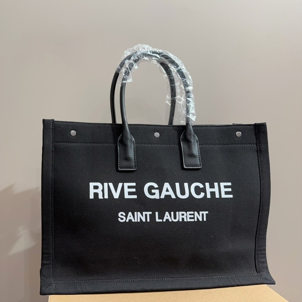 Saint Laurent YSL  Rive Gauche canvas tote bag