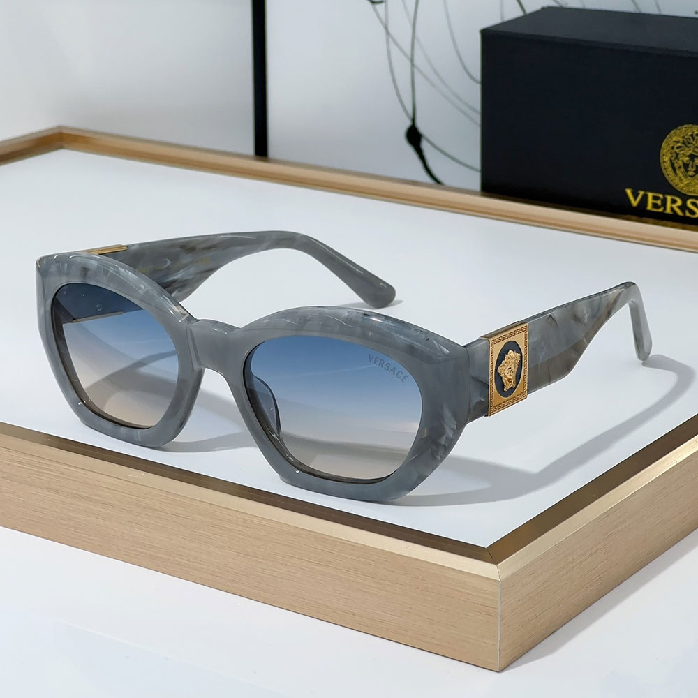Versace Mirror leg Logo Plate Frame Sunglasses Top Quality