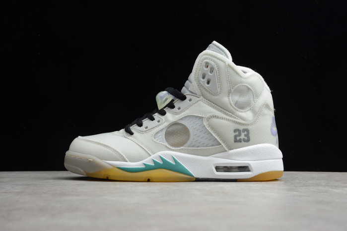 Off-White Air Jordan 5 white green purple CT8480-105
