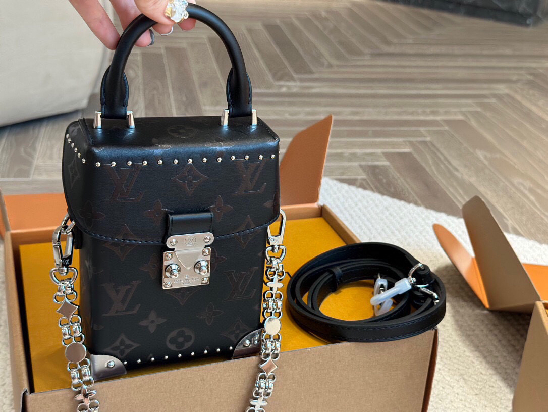 Louis Vuitton printed box chain crossbody bag