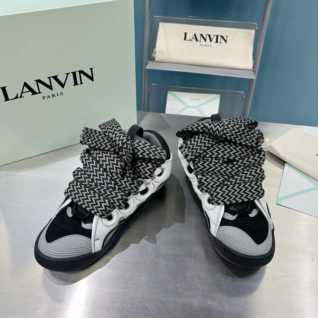 Lanvin LEATHER CURB SNEAKERS
