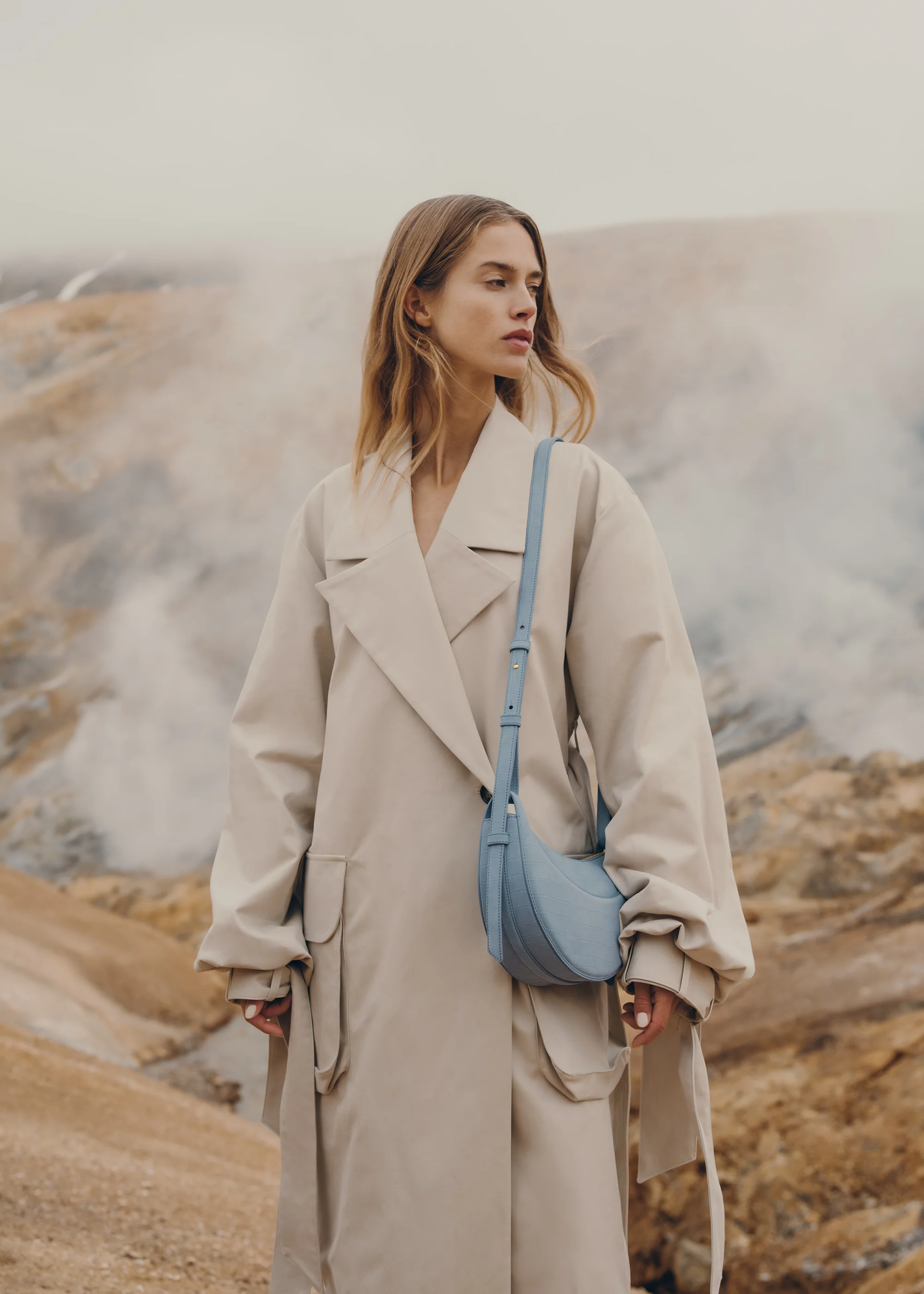 Polène Numéro Dix - Crocodile Nubuck Polar