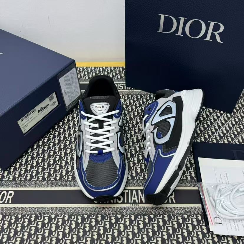 Dior B30 Dad Sneakers Blue Grey color