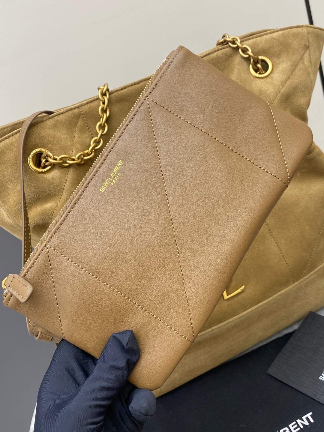 Saint Laurent YSL JAMIE suede shopping bag