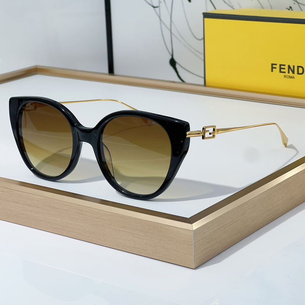 Fendi Slim Metal Mirror legs Sunglasses Top quality