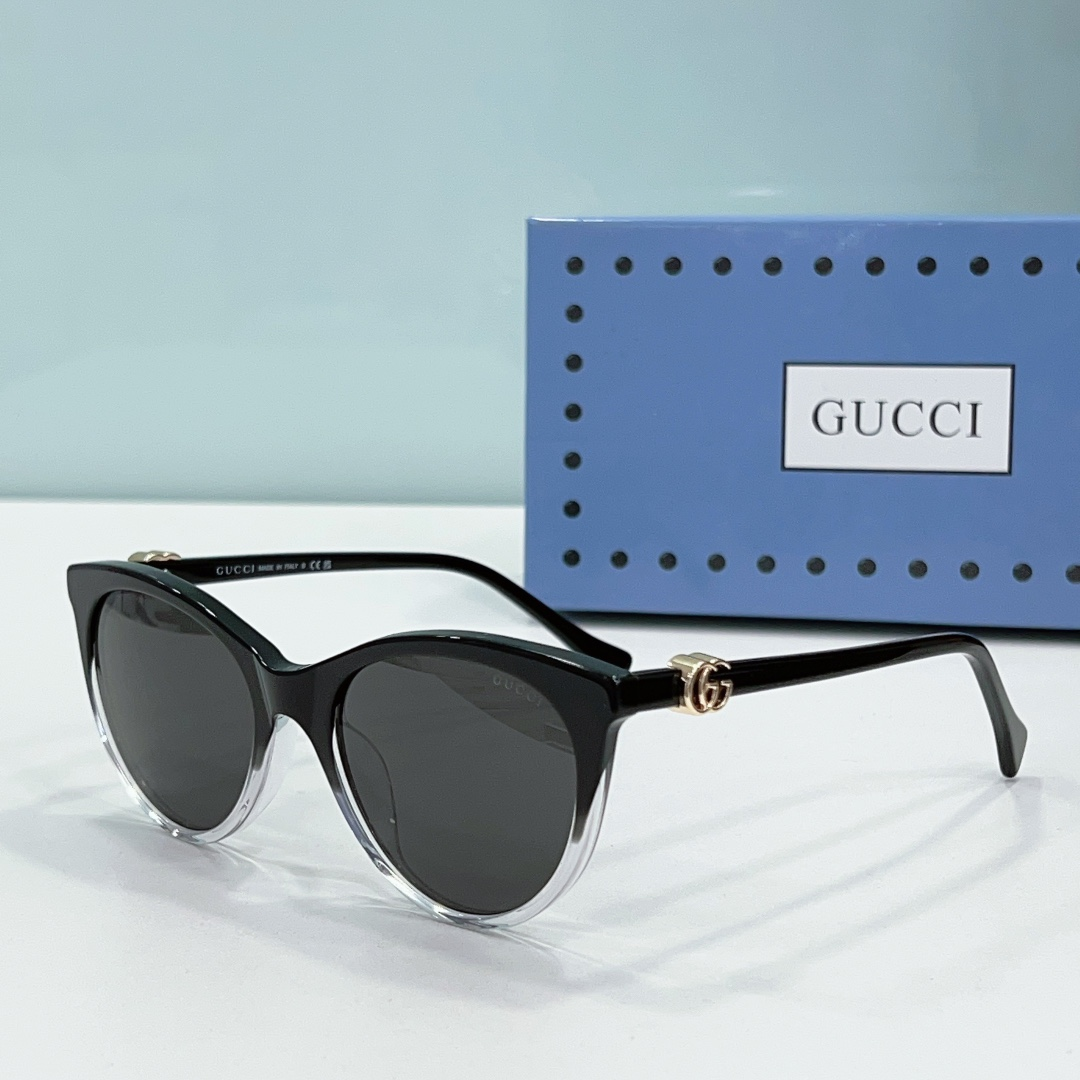 Gucci  Mirror leg Double G Logo  sunglasses Top quality
