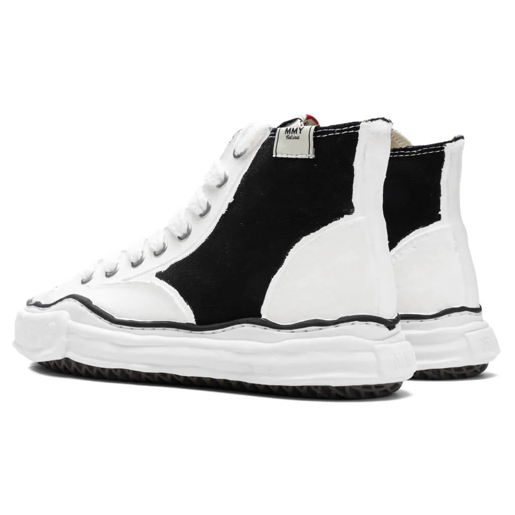 MIHARA YASUHIRO Peterson High OG Sole Rubber Painted Canvas Sneaker - Black/White