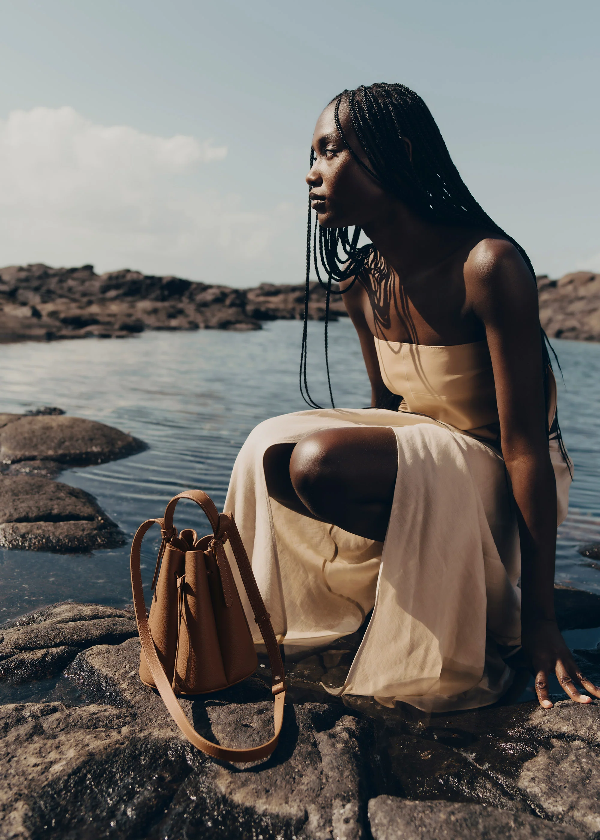 Polène Numéro Huit Mini - Textured Camel