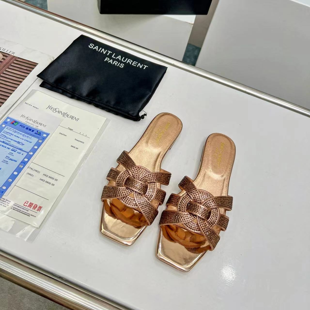 YSL Saint Laurent Nu Pieds Band Drill