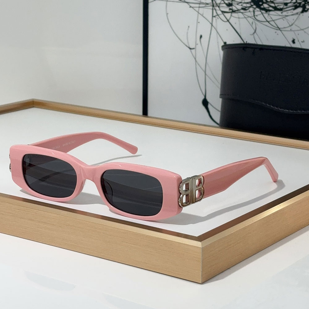 Balenciaga  Mirror leg Hollowed Out Logo   sunglasses Top quality