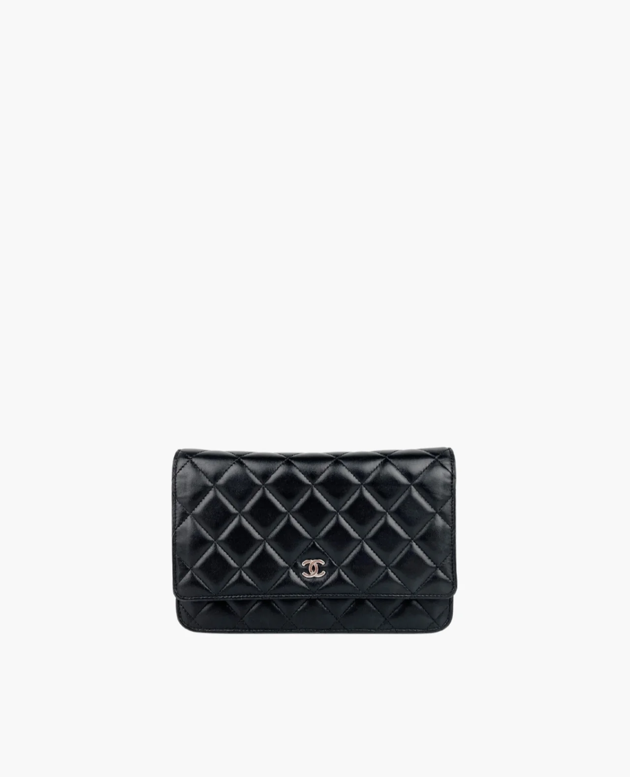 Chanel WOC Lambskin Black SHW