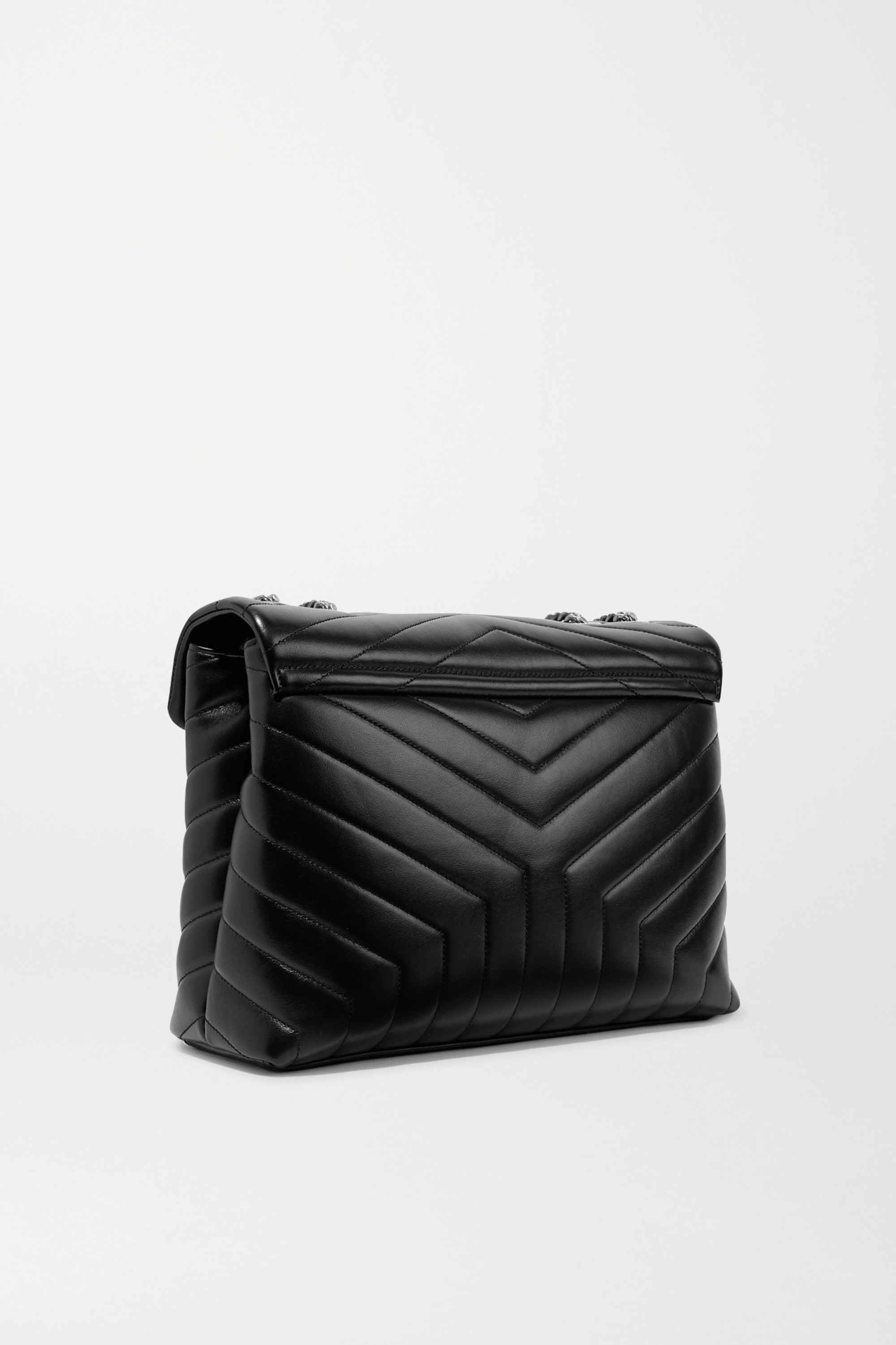 SAINT LAURENT Loulou medium quilted leather shoulder bag black