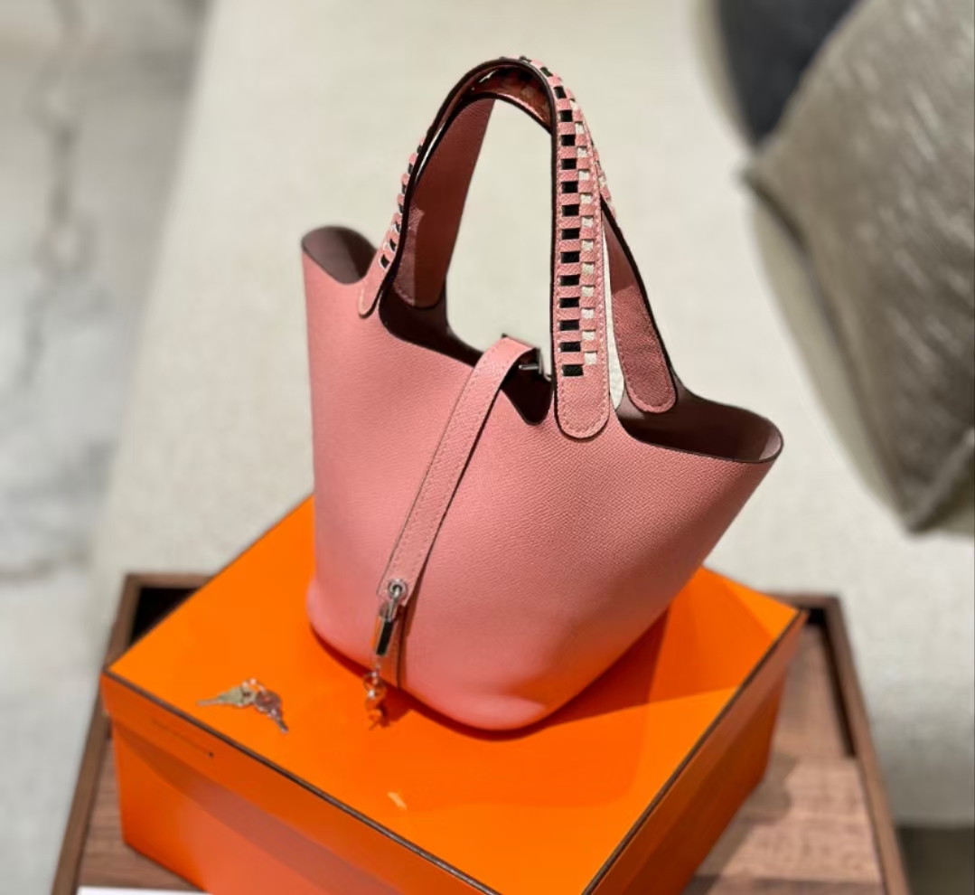 Hermes Basket Palm Pattern Leather