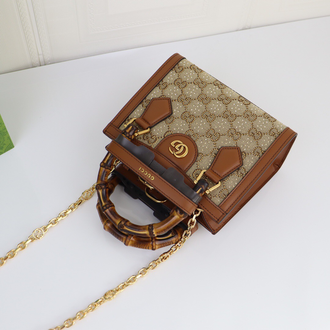 Gucci Diana series brown diamond bag