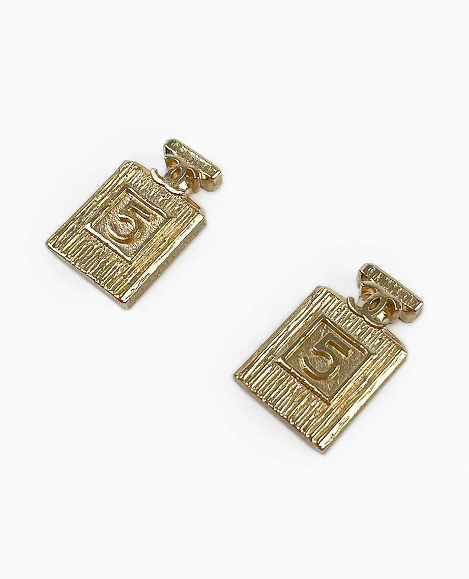 Chanel Bottle N°5 Champagne Earrings