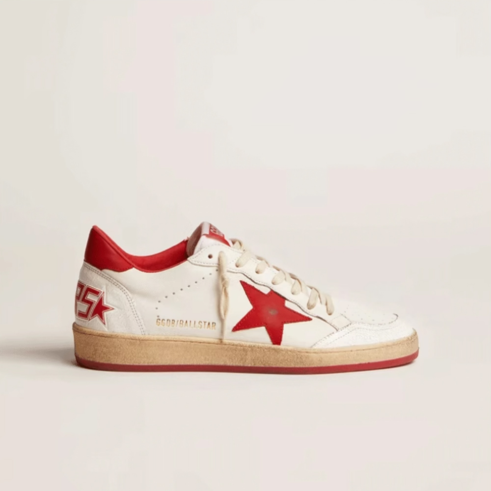 Golden Goose Ball Star Leather round-soled platform sneakers