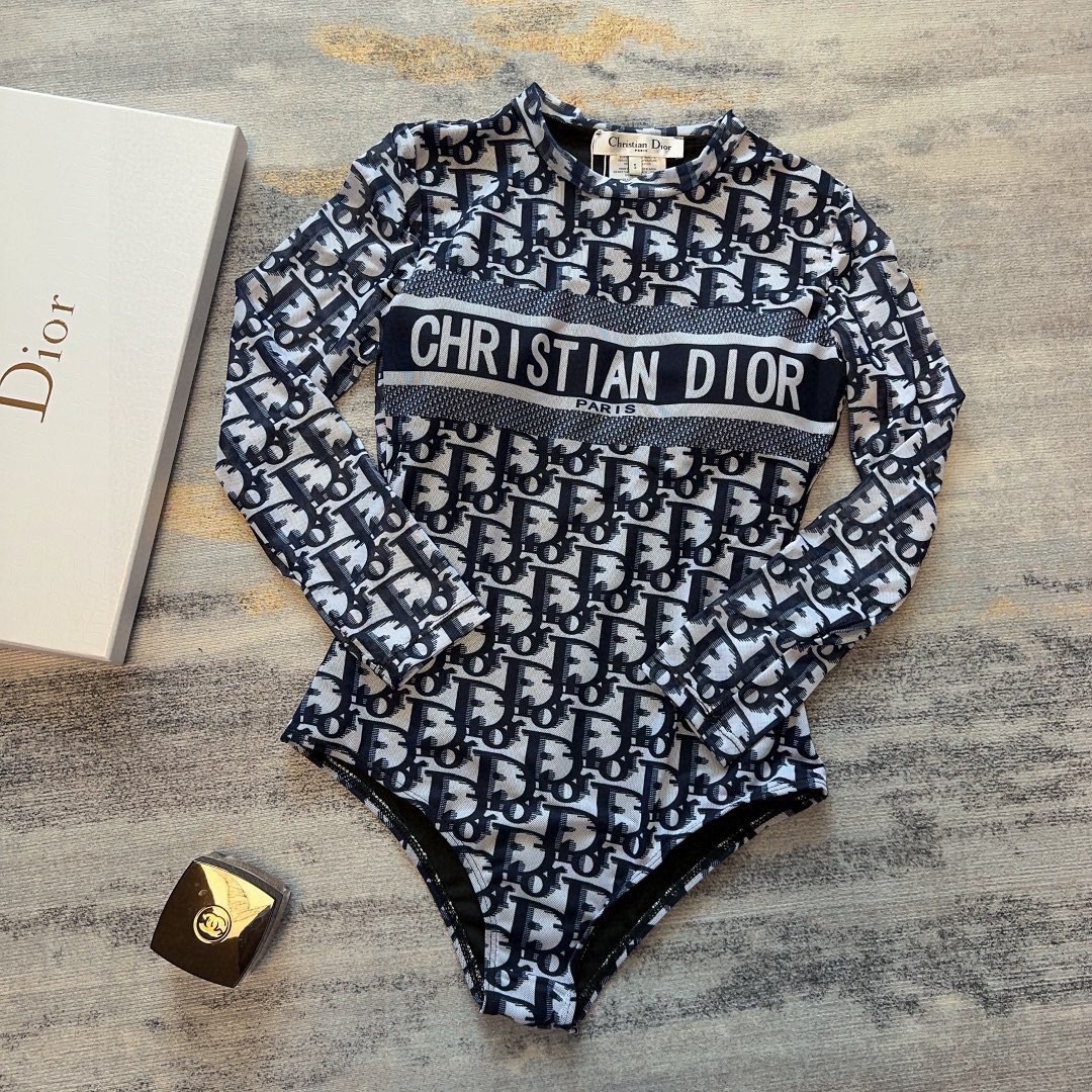 Dior mesh one-piece Swimsuit Swimwear