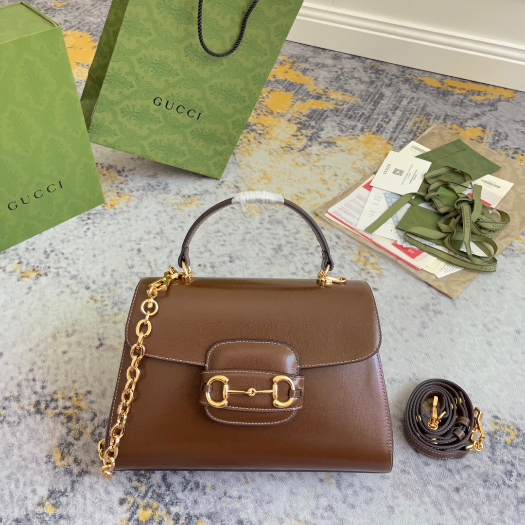 Gucci new hand-held crossbody saddle bag