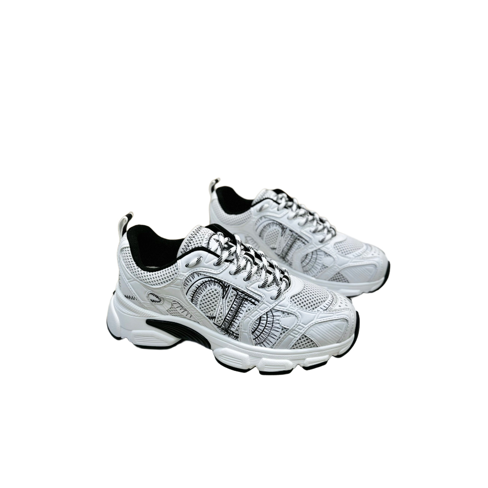 Dior lace up color blocked thick soled sneakers