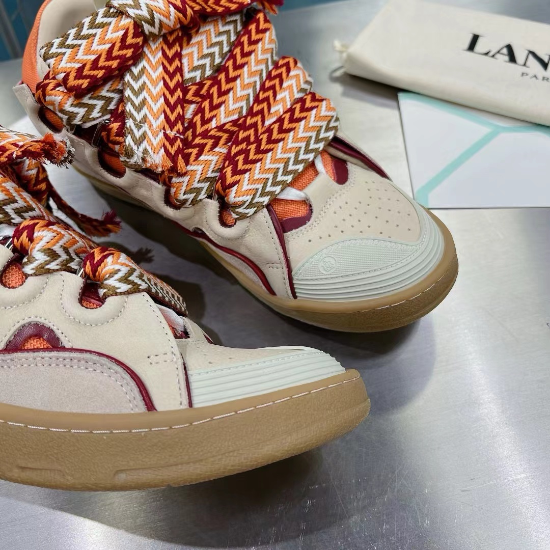 Lanvin LEATHER CURB SNEAKERS