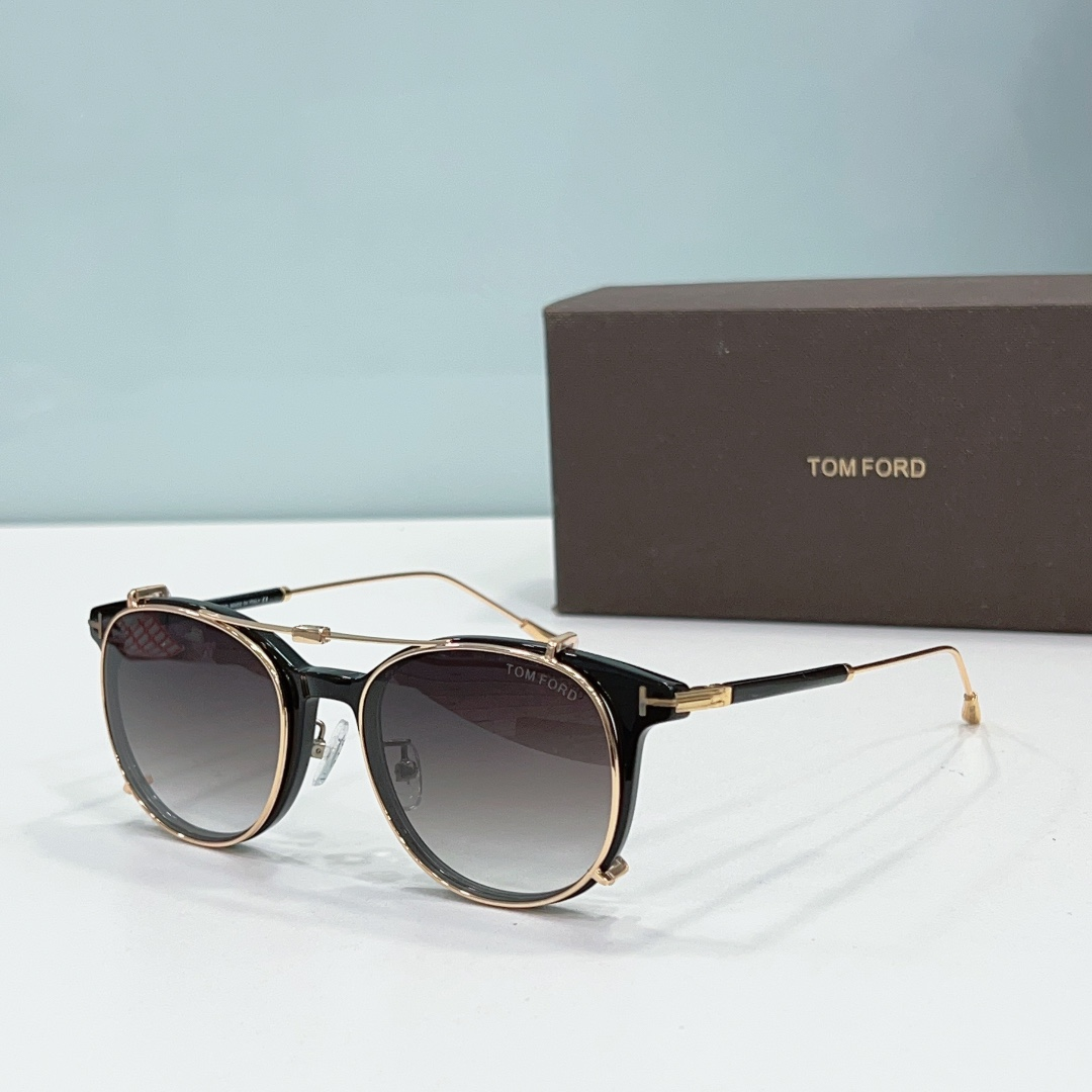 Tom Ford Round Metal Thin Frame Sunglasses Top Quality