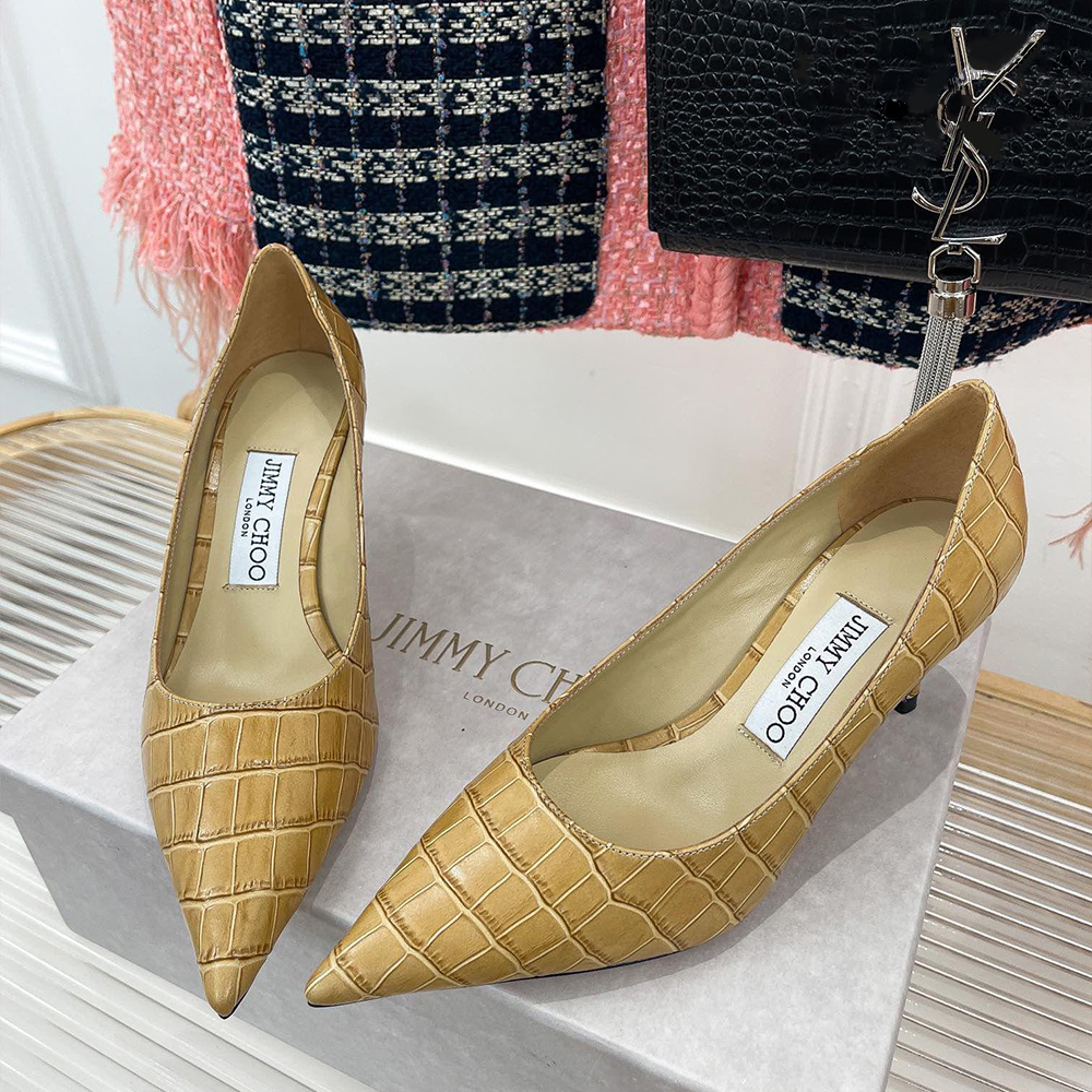 Jimmy Choo Classic Stone Print Heels