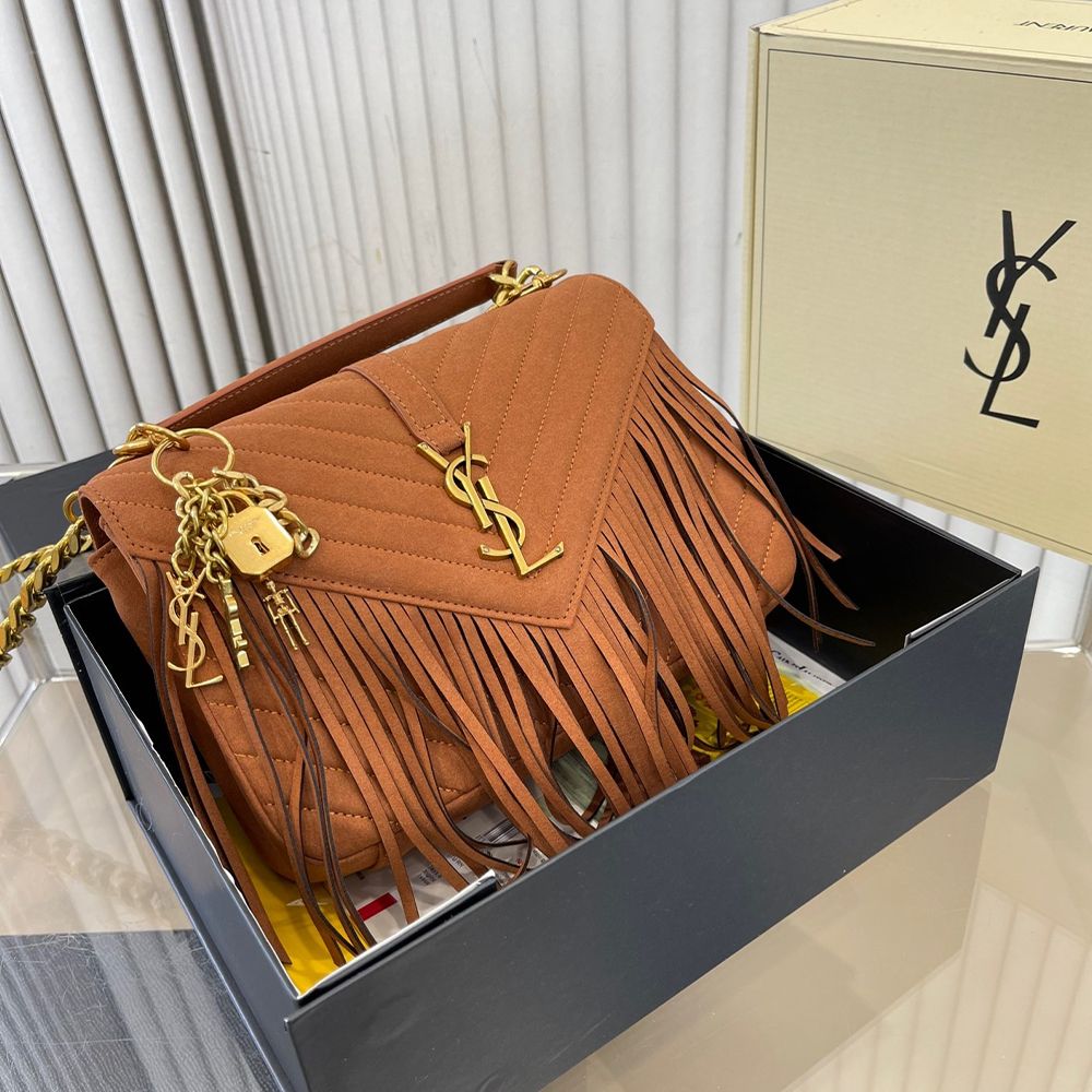 Saint Laurent YSL Monogram Tassel Hand Crossbody Bag