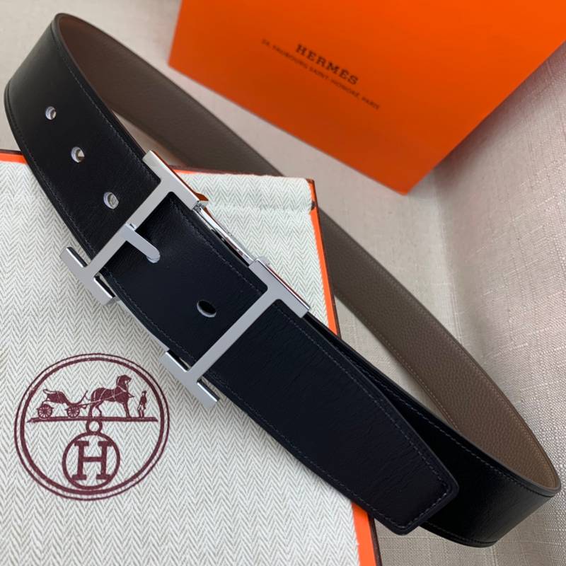 Hermes H Belt Buckle & Reversible Brown Belt 380MM