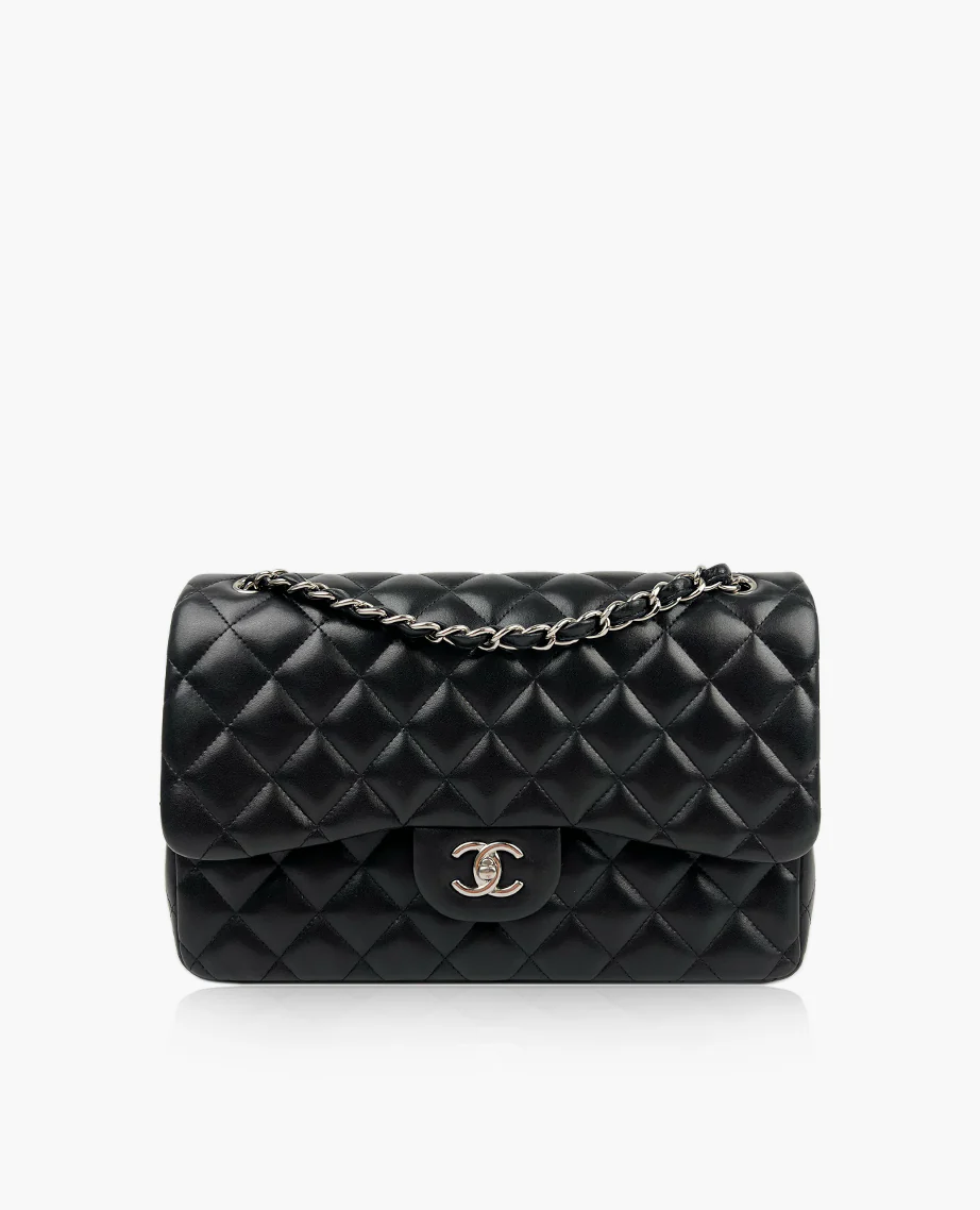 Chanel Timeless Jumbo Double Flap Black Lambskin SHW