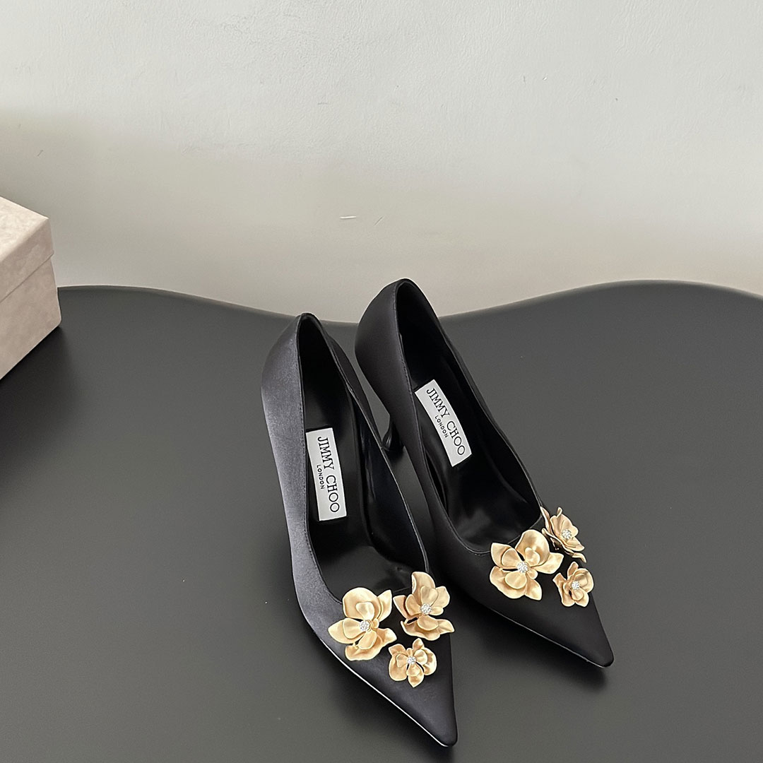 Jimmy Choo 9.5CM Slim Heel Stylish And Elegant Slide Sandal