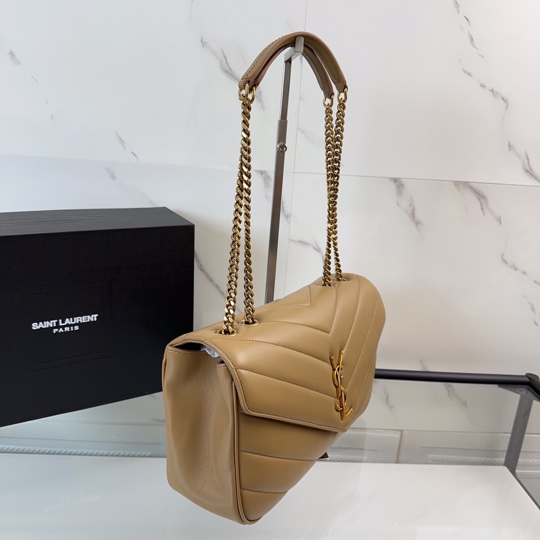 SAINT LAURENT YSL LOULOU medium bag in quilted lambskin