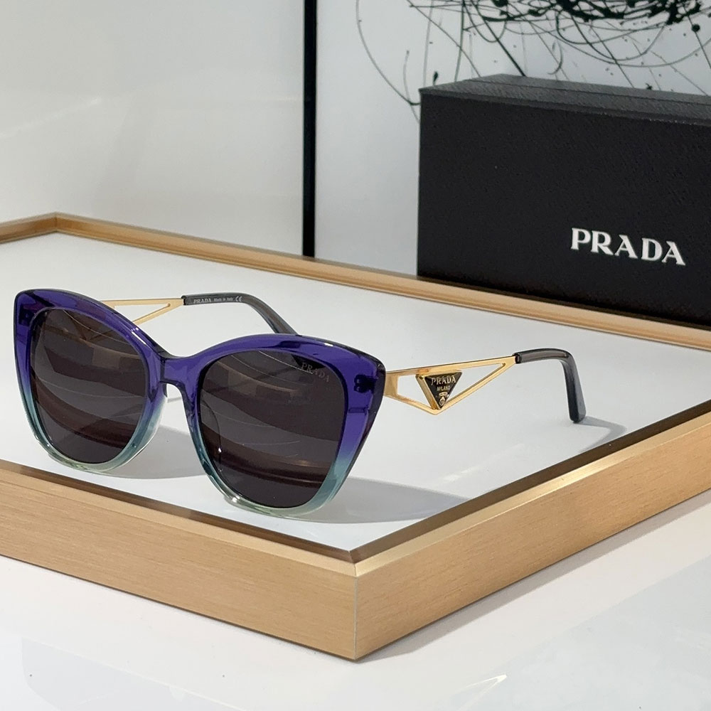 Prada Mirror leg Hollowed Out Stereoscopic Logo sunglasses Top quality
