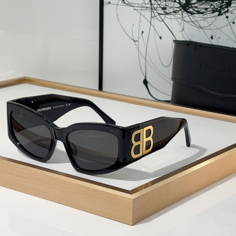 Balenciaga  Mirror leg Logoo Aviator Sunglasses Top quality