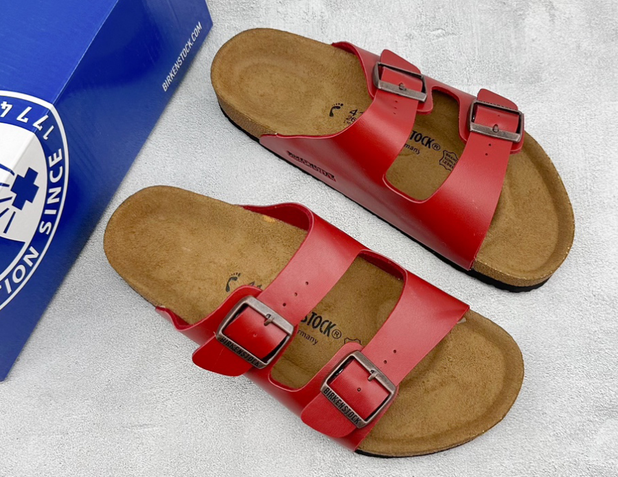 BIRKENSTOCK Classic Comfort Neutral Red Cork Sole Sandals