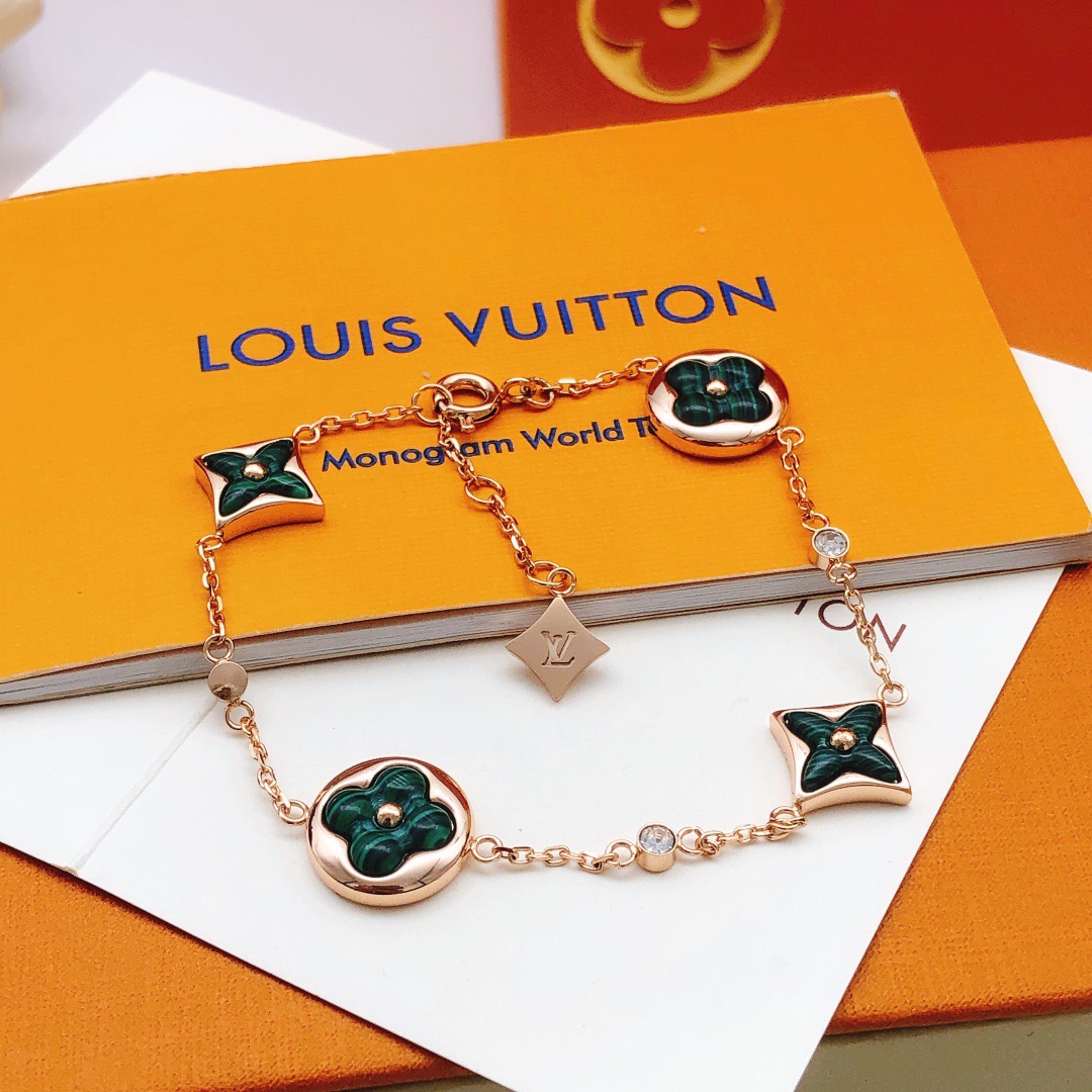 Louis Vuitton rose gold and green mother-of-pearl bracelet Jewelry