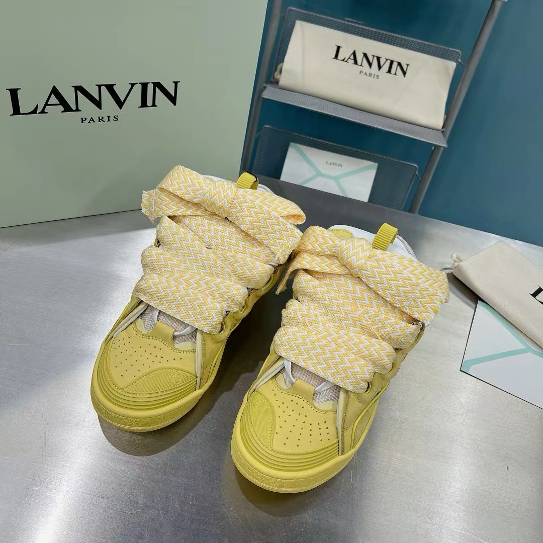 Lanvin LEATHER CURB SNEAKERS